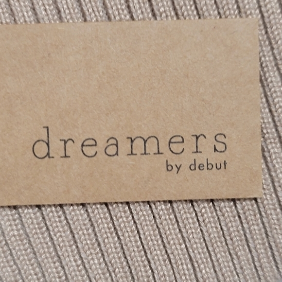 Dreamers By Debut Ribbed Wrap Style V Neck Open Back Crop Sweater Size Small - Picture 4 of 10